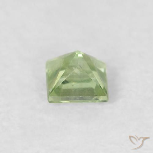 Sapphire Gemstone in 3 x 3 mm (calibrated) Size for Sale, Sapphire Stone in Light Yellow Green Color