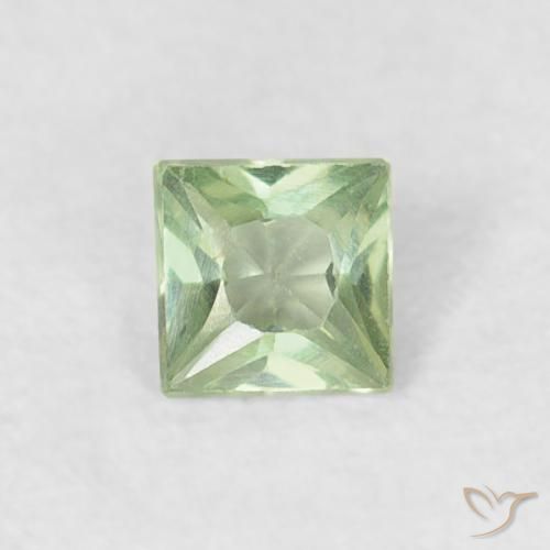 0.19ct Natural Light Yellow Green Sapphire, Square, VS