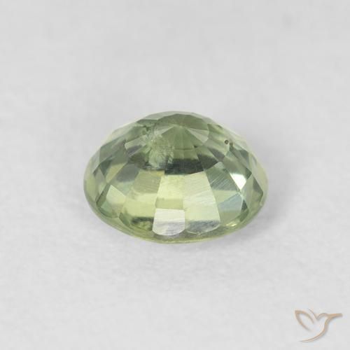 Sapphire Gemstone in 5.5 mm (calibrated) Size for Sale, Sapphire Stone in Very Light Green Color