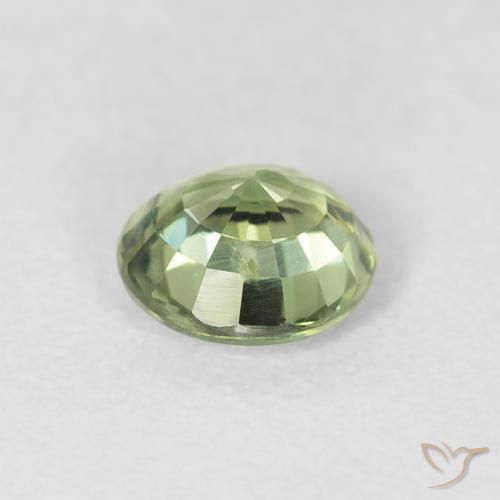Sapphire Gemstone in 5.5 mm (calibrated) Size for Sale, Sapphire Stone in Light Green Color