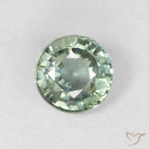 0.79ct Natural Earthy Green Sapphire, Round, VS