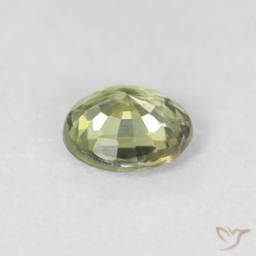 Sapphire Gemstone in 5.5 mm (calibrated) Size for Sale, Sapphire Stone in Olive Green Color