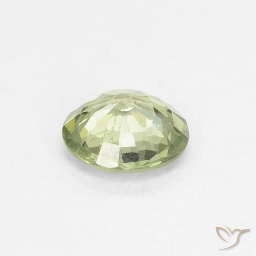 Sapphire Gemstone in 5.3 mm Size for Sale, Sapphire Stone in Light Green Color
