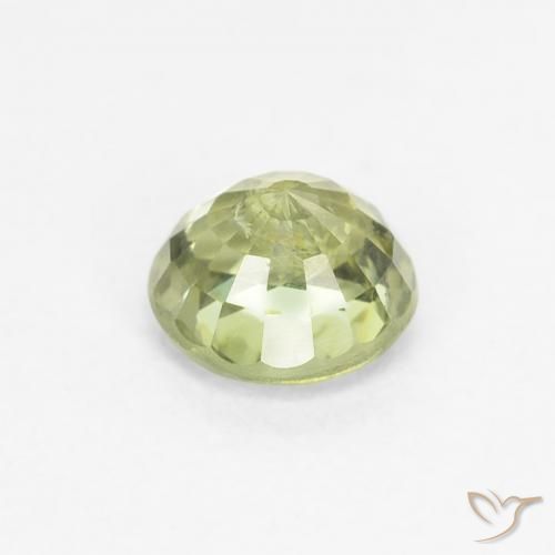 Sapphire Gemstone in 5 mm (calibrated) Size for Sale, Sapphire Stone in Lime Green Color