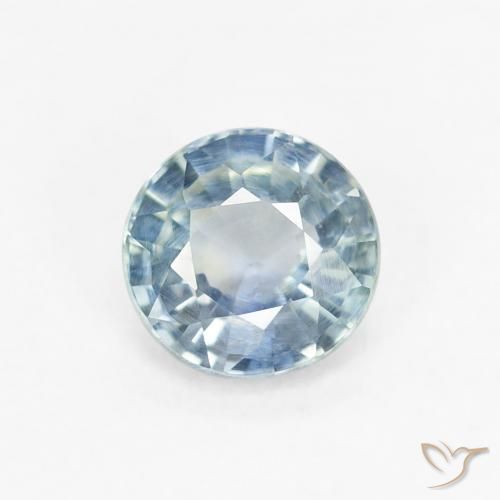 0.70ct Natural Pale Blue Sapphire, Round, VS