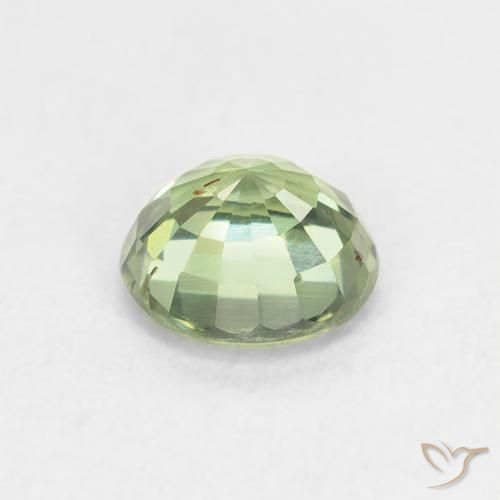 Sapphire Gemstone in 5.5 mm (calibrated) Size for Sale, Sapphire Stone in Light Yellowish Green Color