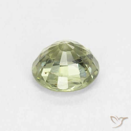 Sapphire Gemstone in 5.5 mm (calibrated) Size for Sale, Sapphire Stone in Pale Green Color