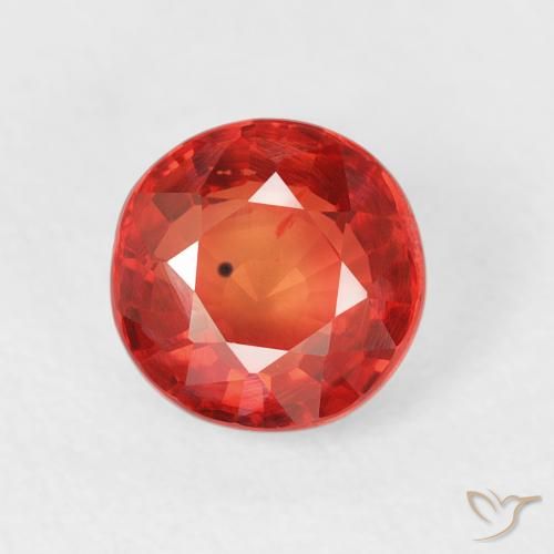1.13ct Natural Intense Red Sapphire, Round, VS
