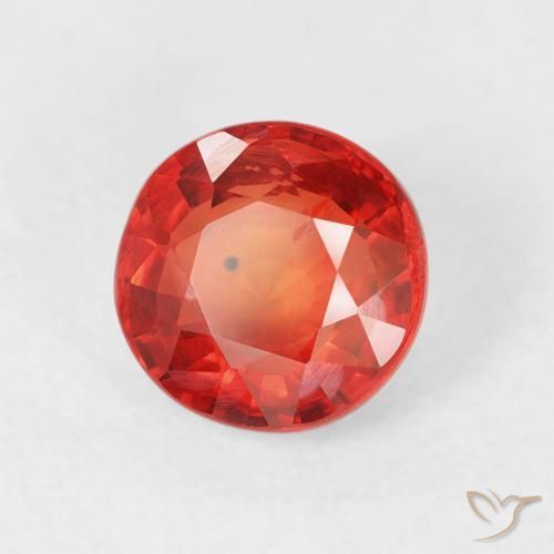 1.13 ct Red Sapphire Stone, Natural Sapphire in Round Facet Shape for Sale