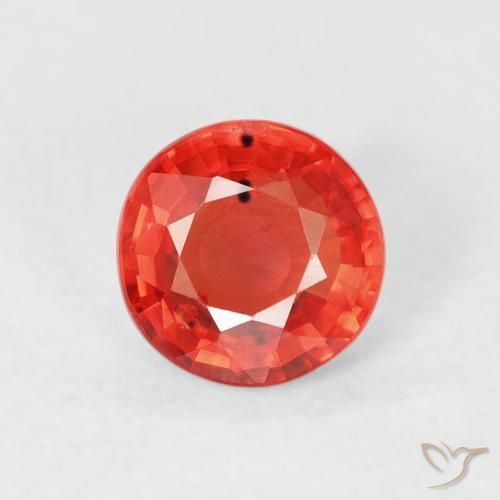 0.76ct Natural Bright Red Sapphire, Round, VS