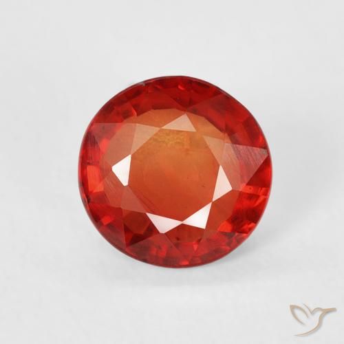 0.77ct Natural Bright Red Sapphire, Round, VS