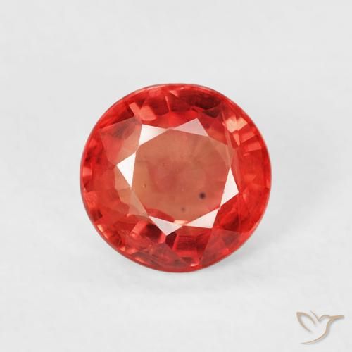 0.78ct Natural Bright Red Sapphire, Round, VS
