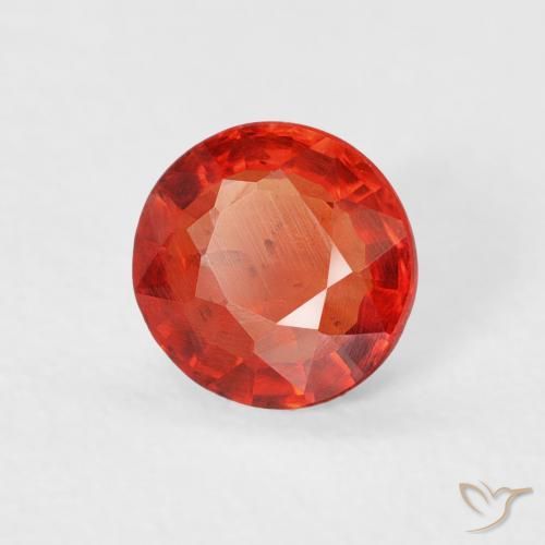 0.62 ct Red Sapphire Stone, Natural Sapphire in Round Facet Shape for Sale