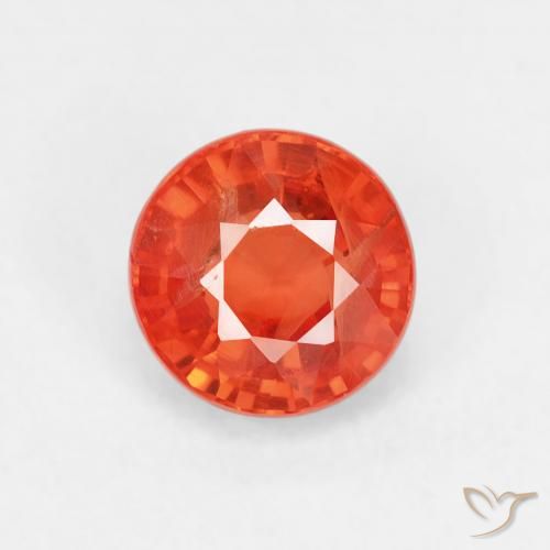 0.98ct Natural Medium Red Sapphire, Round, VS
