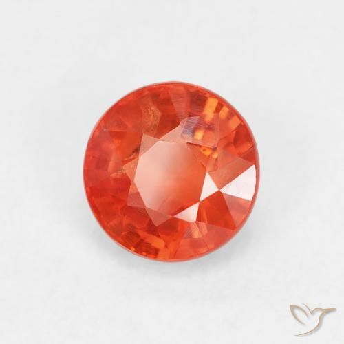 0.98 ct Red Sapphire Stone, Natural Sapphire in Round Facet Shape for Sale