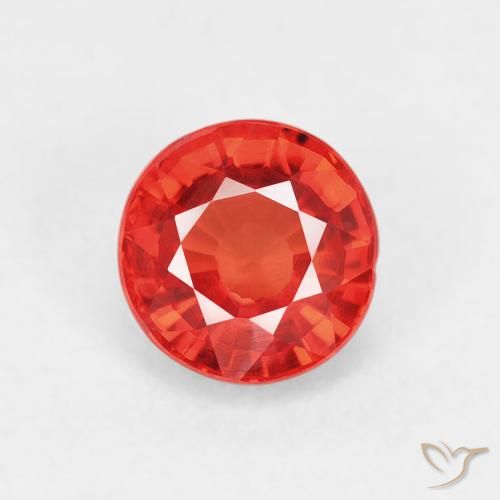 0.95ct Natural Medium Red Sapphire, Round, VS