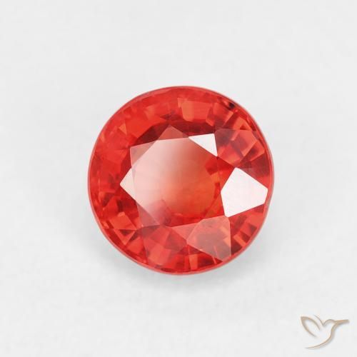 0.95 ct Red Sapphire Stone, Natural Sapphire in Round Facet Shape for Sale