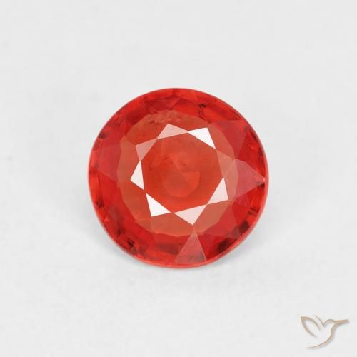 0.51ct Natural Bright Red Sapphire, Round, VS