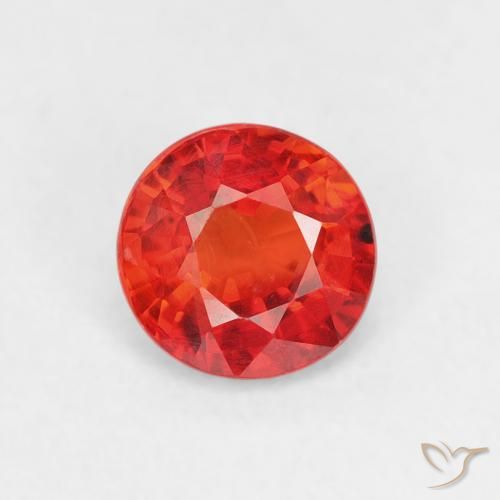 0.78ct Natural Bright Red Sapphire, Round, VVS-VS