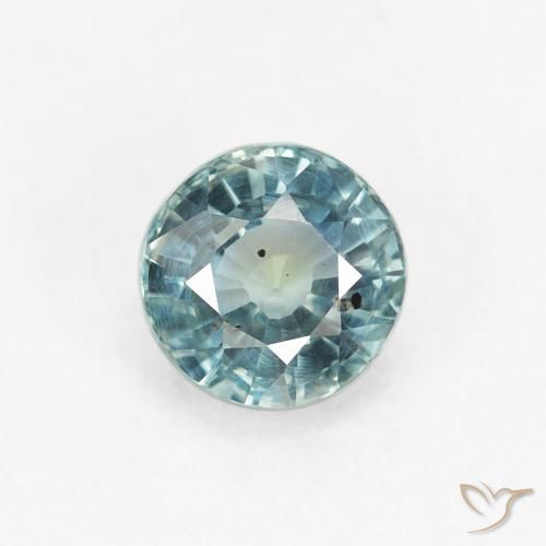0.85ct Natural Very Light Blue Sapphire, Round, VS