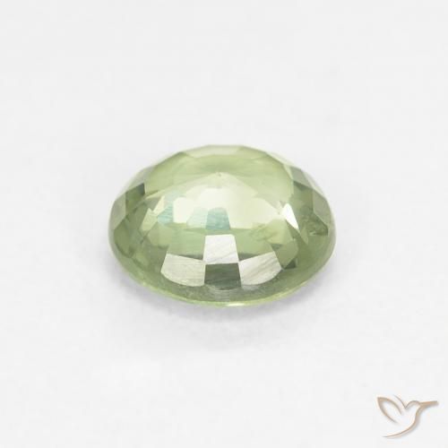 Sapphire Gemstone in 6 mm (calibrated) Size for Sale, Sapphire Stone in Lime Green Color