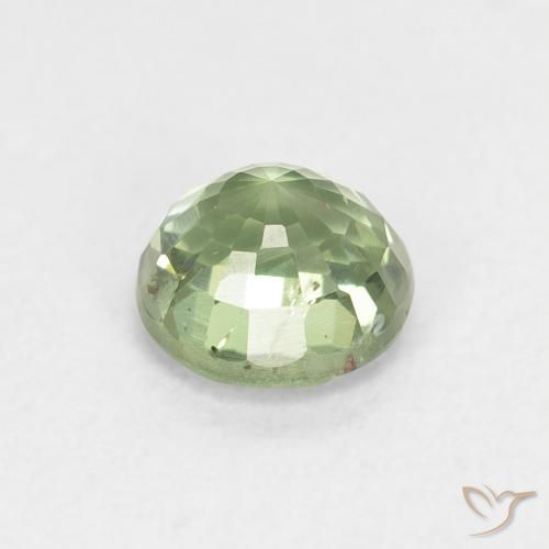 Sapphire Gemstone in 5.5 mm (calibrated) Size for Sale, Sapphire Stone in Light Yellow Green Color