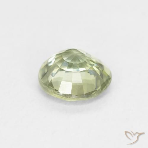 Sapphire Gemstone in 5.7 mm Size for Sale, Sapphire Stone in Light Green Color