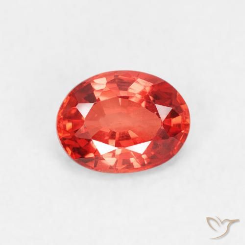 0.46ct Natural Bright Crimson Red Sapphire, Oval, VVS-VS