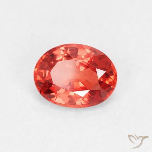 0.46 ct Red Sapphire Stone, Natural Sapphire in Oval Facet Shape for Sale