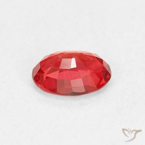 Sapphire Gemstone in 5.2 x 3.9 mm Size for Sale, Sapphire Stone in Bright Crimson Red Color