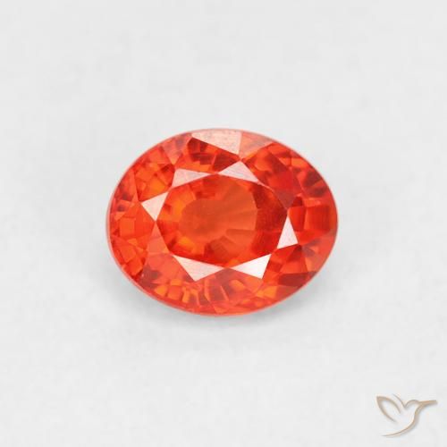 0.47ct Natural Medium Red Sapphire, Oval, VVS