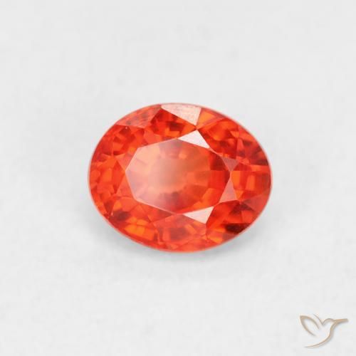 0.47 ct Red Sapphire Stone, Natural Sapphire in Oval Facet Shape for Sale
