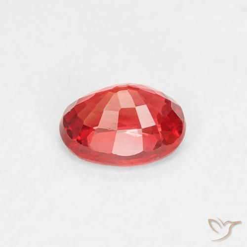 Sapphire Gemstone in 4.8 x 3.7 mm Size for Sale, Sapphire Stone in Medium Red Color