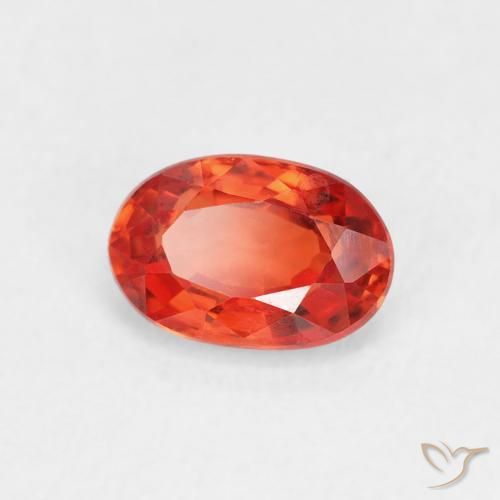0.76 ct Red Sapphire Stone, Natural Sapphire in Oval Facet Shape for Sale