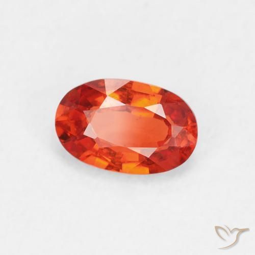 0.56 ct Red Sapphire Stone, Natural Sapphire in Oval Facet Shape for Sale