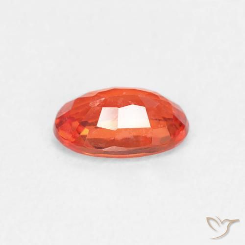 Sapphire Gemstone in 6 x 4 mm (calibrated) Size for Sale, Sapphire Stone in Reddish Orange Color