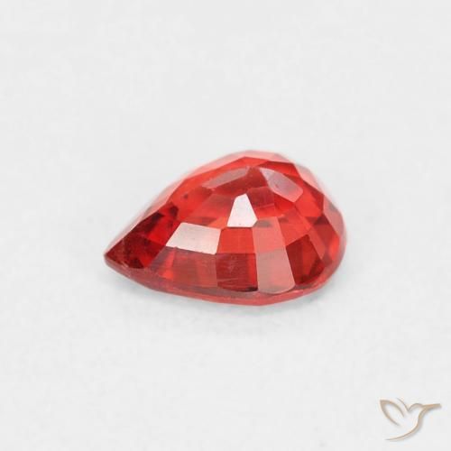 Sapphire Gemstone in 5.2 x 4.2 mm Size for Sale, Sapphire Stone in Bright Red Color