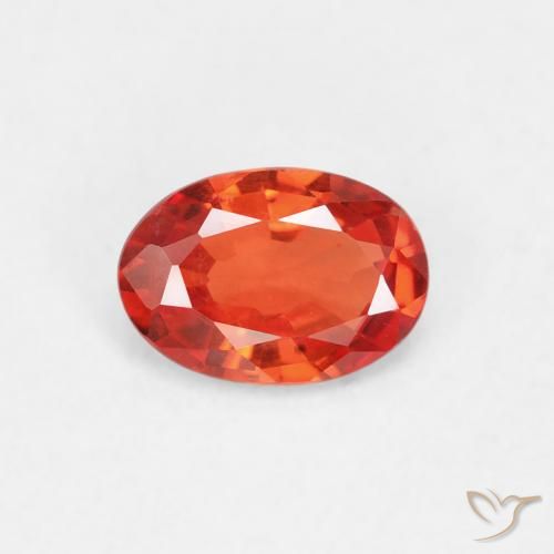 0.46ct Natural Reddish Orange Sapphire, Oval, VVS-VS