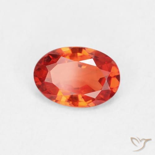 0.46 ct Red Sapphire Stone, Natural Sapphire in Oval Facet Shape for Sale