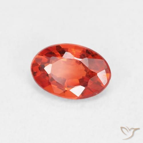 0.53 ct Red Sapphire Stone, Natural Sapphire in Oval Facet Shape for Sale