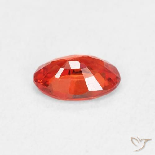 Sapphire Gemstone in 6 x 4 mm (calibrated) Size for Sale, Sapphire Stone in Reddish Orange Color