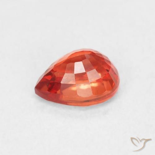 Sapphire Gemstone in 5.3 x 4.1 mm Size for Sale, Sapphire Stone in Medium Red Color