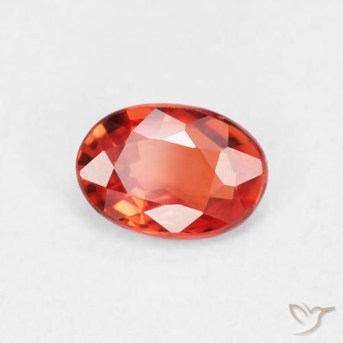 0.61 ct Red Sapphire Stone, Natural Sapphire in Oval Facet Shape for Sale