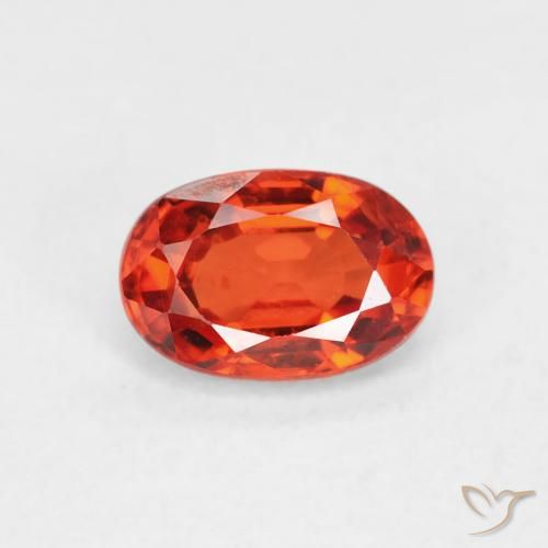0.76ct Natural Reddish Orange Sapphire, Oval, VVS-VS