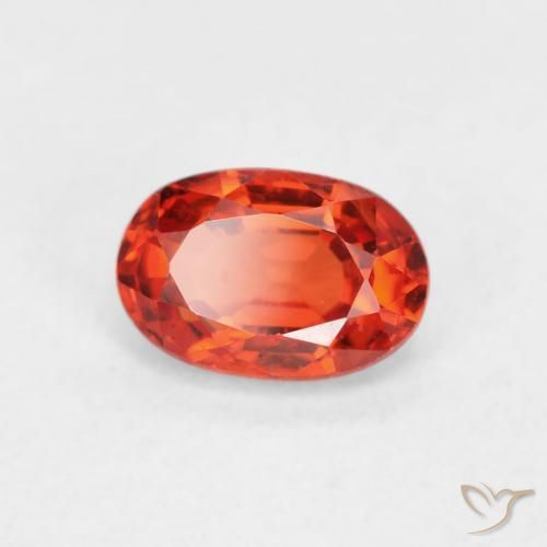 0.76 ct Red Sapphire Stone, Natural Sapphire in Oval Facet Shape for Sale