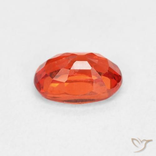 Sapphire Gemstone in 6 x 4 mm (calibrated) Size for Sale, Sapphire Stone in Reddish Orange Color