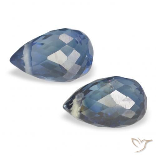 Sapphire Gemstones in 5.3 x 3.4 mm Size for Sale, Sapphire Stones in Navy Blue Color