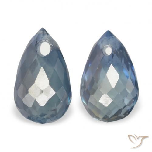 1.46ctw Natural Blue-Green Sapphire, Briolette, VS