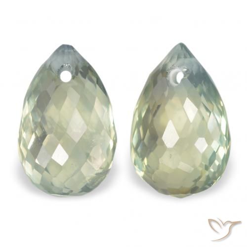 1.44ctw Natural Light Green Sapphire, Briolette, VS
