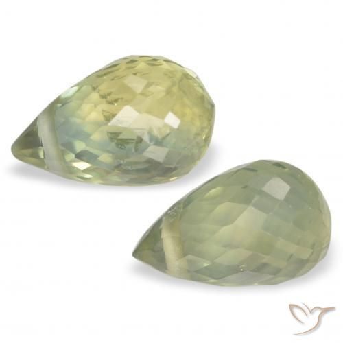 Sapphire Gemstones in 5.8 x 3.7 mm Size for Sale, Sapphire Stones in Yellowish Green Color